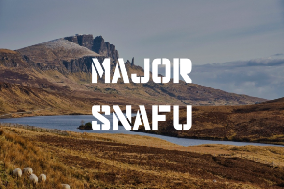 Major Snafu: The Bold Display Font for Impactful Design